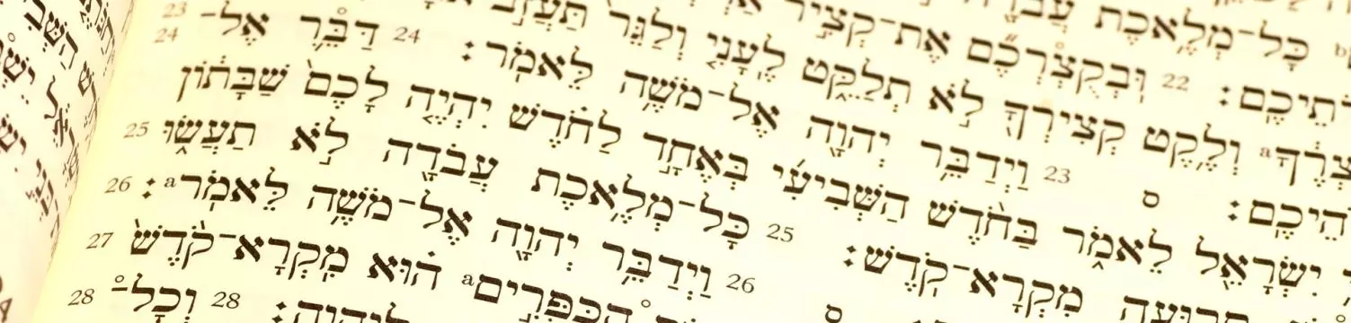 Part of a page from a Hebrew Bible